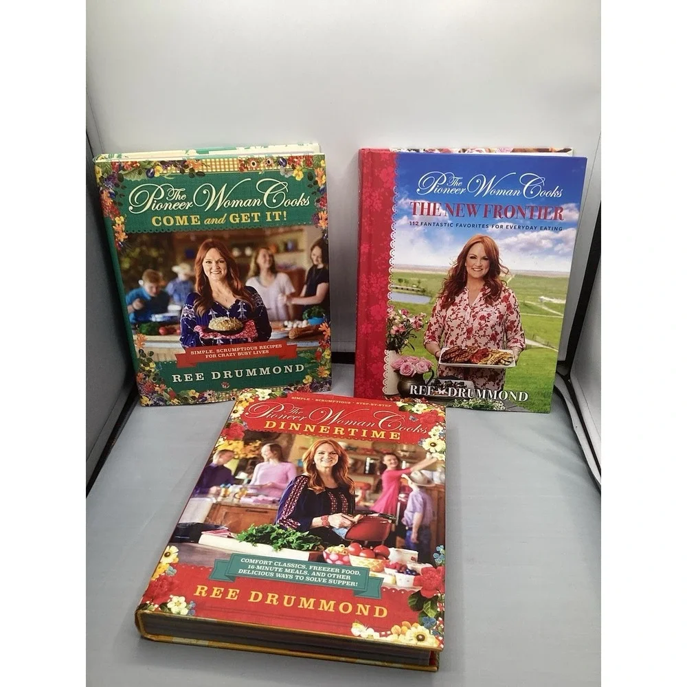 Pioneer Woman Cookbooks Lot of 3 Frontier,dinner time,come Get‎ It. Hardcover
